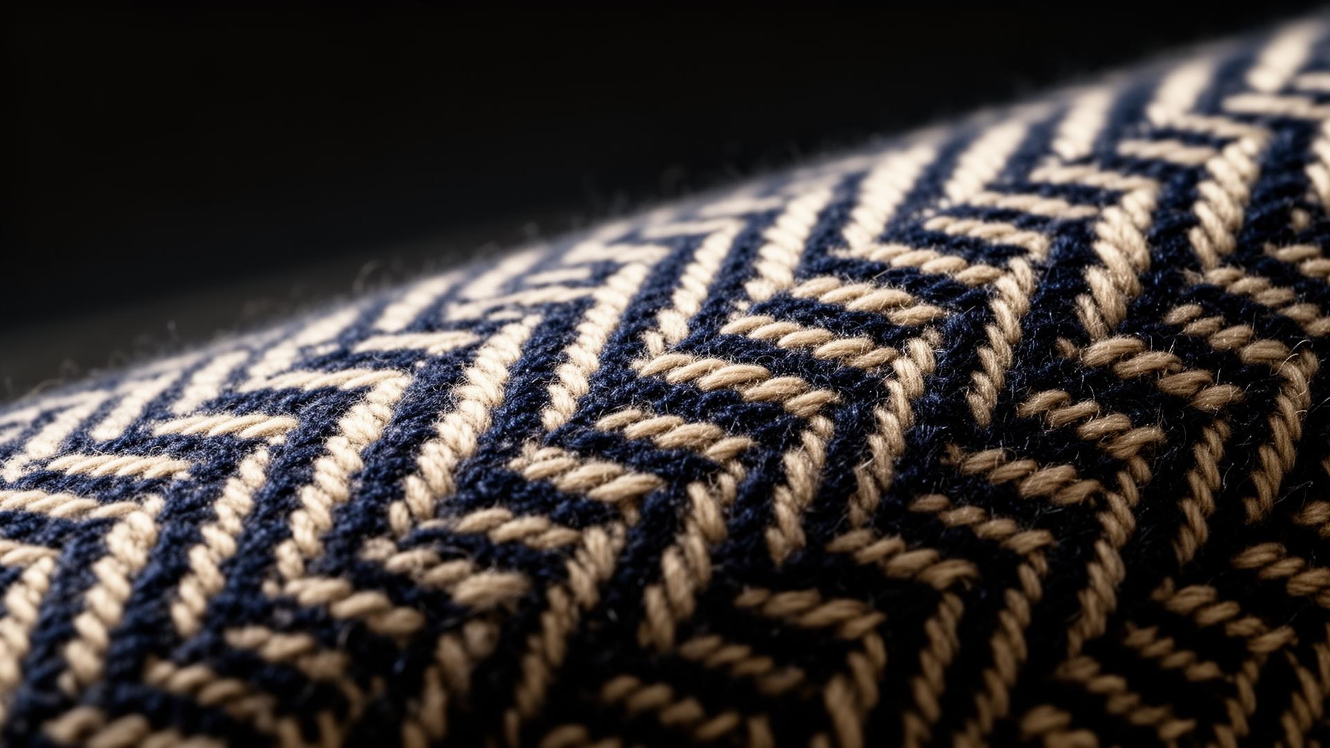 Dettaglio chevron lana italiana